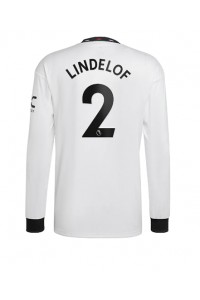 Manchester United Victor Lindelof #2 Voetbaltruitje Uit tenue 2022-23 Lange Mouw